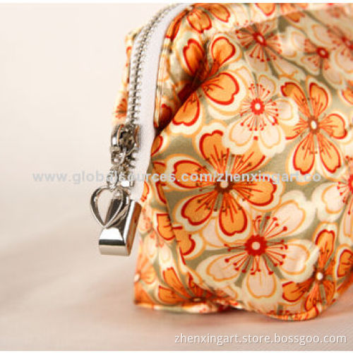 High-quality satin cosmetic bag